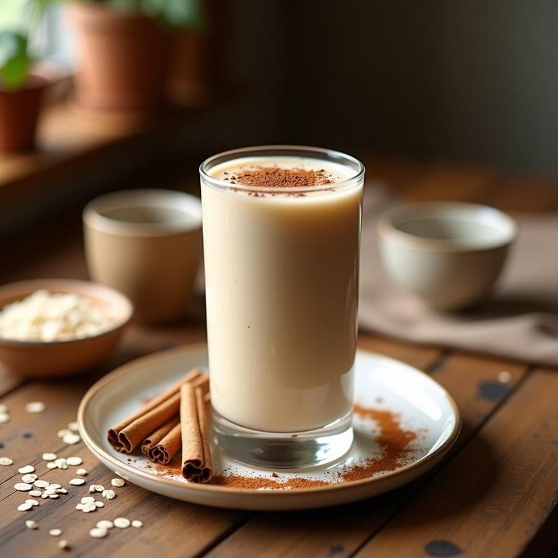 Bebida de Avena y Canela con Semillas de Chía: Desayuno Reconfortante en 5 Minutos