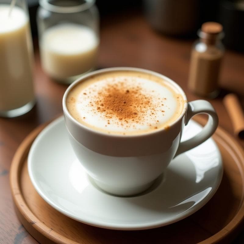 Bebida de Avena y Canela con Extracto de Vainilla: Latte Vegano Espumoso en 5 Minutos
