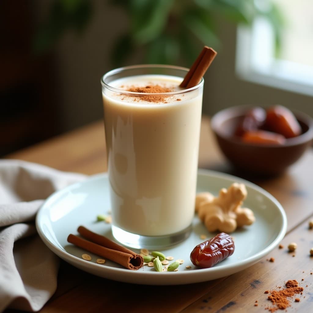 Bebida de Avena y Cardamomo con Canela: Lassi Indio Vegano y Energético