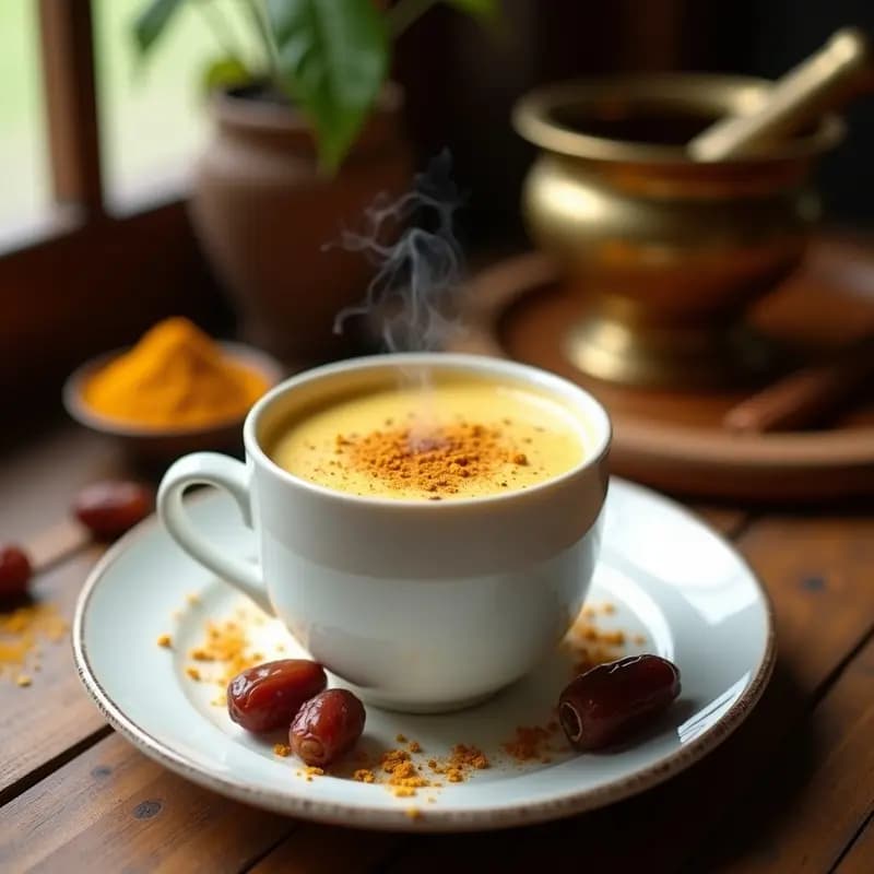 Bebida de Avena y Cardamomo con Dátiles: Leche Dorada Persa Sin Lactosa