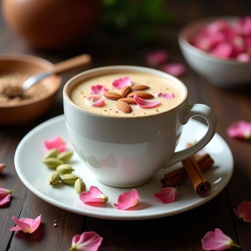 Bebida de Avena y Cardamomo con Esencia de Rosa: Receta Indiana Sin Cafeína y Reconfortante