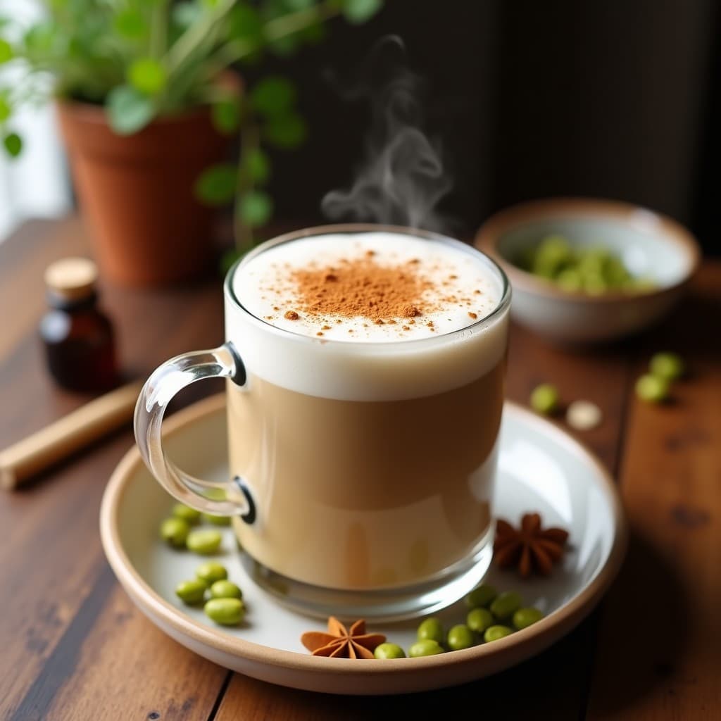 Bebida Caliente de Avena y Cardamomo con Espuma de Aquafaba: Café Vegano en 5 Minutos
