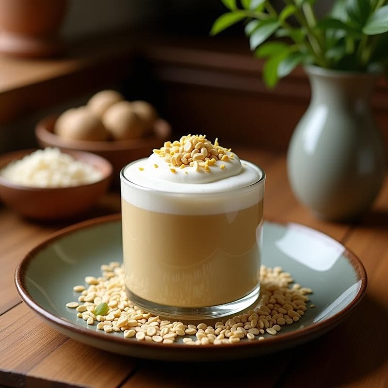 Bebida de Avena y Cardamomo con Espuma de Coco: Receta Indiana Sin Lactosa y Calmante