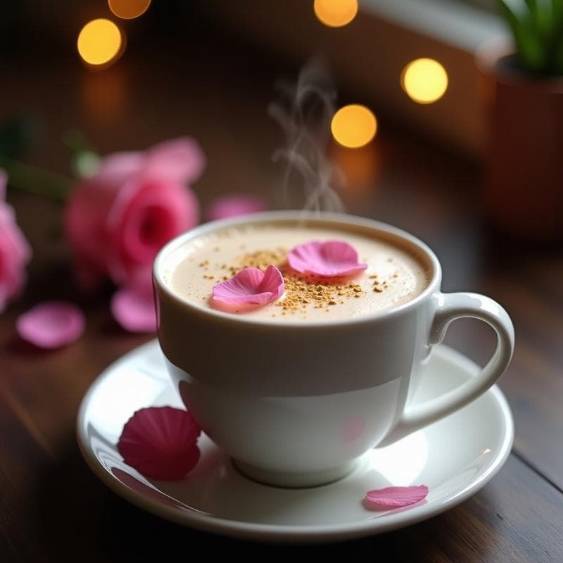 Bebida de Avena y Cardamomo con Esencia de Rosa: Latte Vegano y Relajante para la Noche