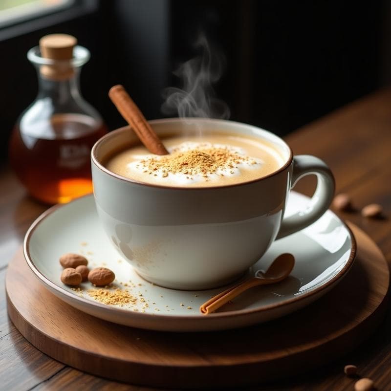 Bebida de Avena y Cardamomo con Toque de Vainilla: Latte Vegano Sin Cafeína