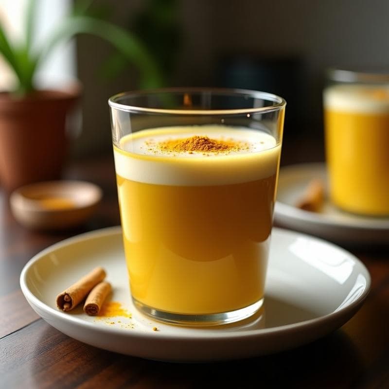 Bebida de Avena y Cúrcuma Dorada: Latte Antiinflamatorio Sin Lactosa