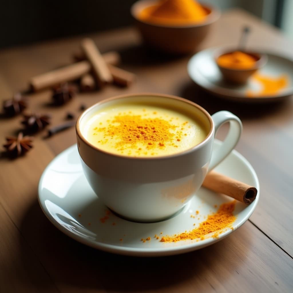Bebida de Avena y Cúrcuma con Especias Golden Latte: Receta Antiinflamatoria Sin Cafeína