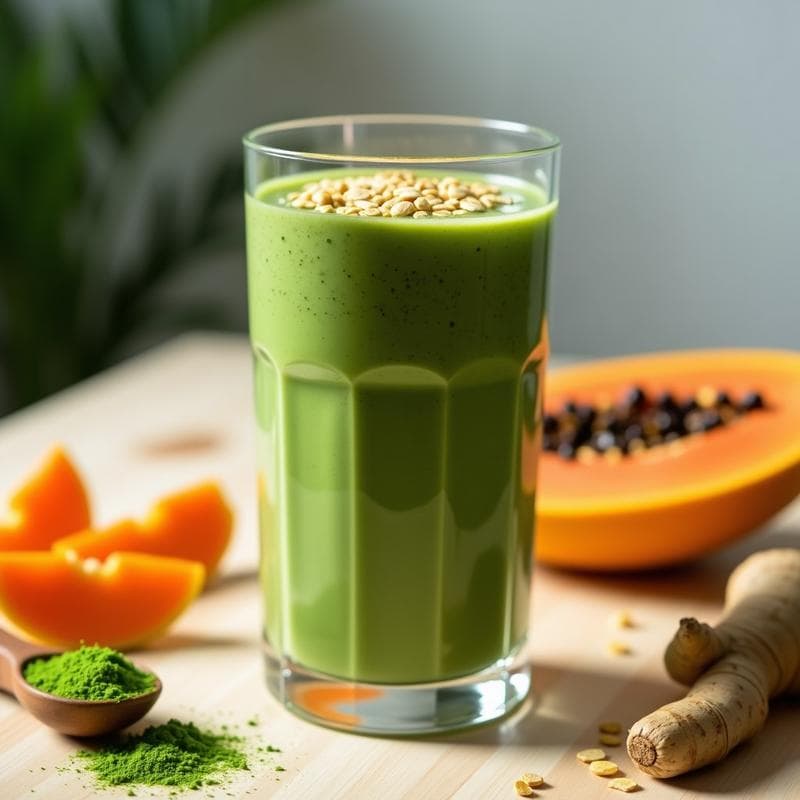 Bebida de Avena y Espirulina: Batido Verde Supernutritivo para Energía Diaria