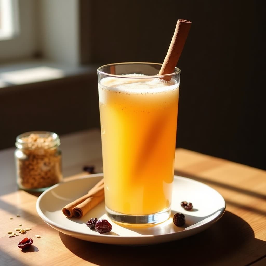 Bebida de Avena Fermentada con Canela y Pasas: Refresco Probiótico y Sin Lactosa