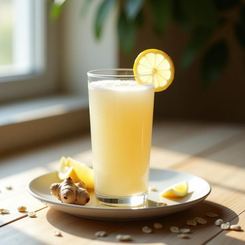 Bebida de Avena Fermentada y Jengibre: Kéfir Casero Sin Lácteos para el Sistema Inmune