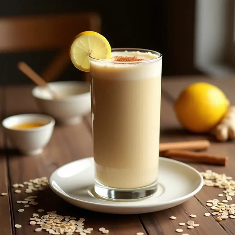 Bebida de Avena Fermentada y Kombucha: Latte Probiótico Sin Cafeína para el Gut Health