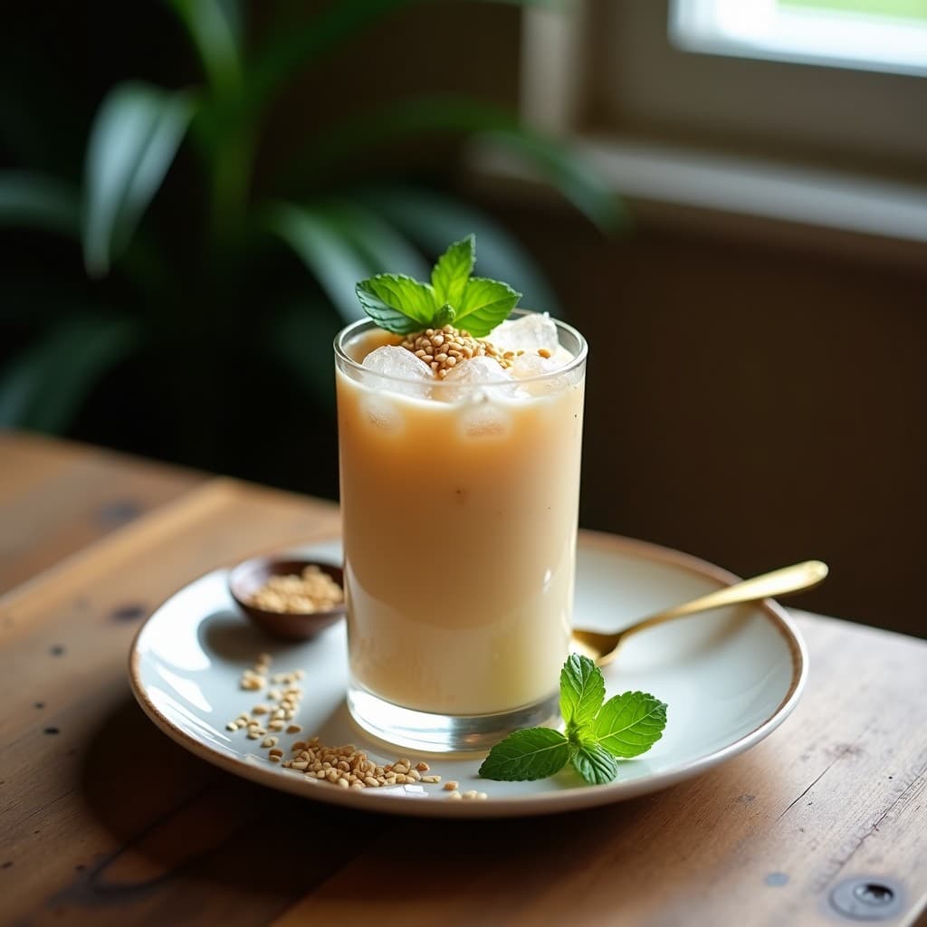 Bebida de Avena y Za’atar con Hielo: Refresco Libanés Sin Azúcar