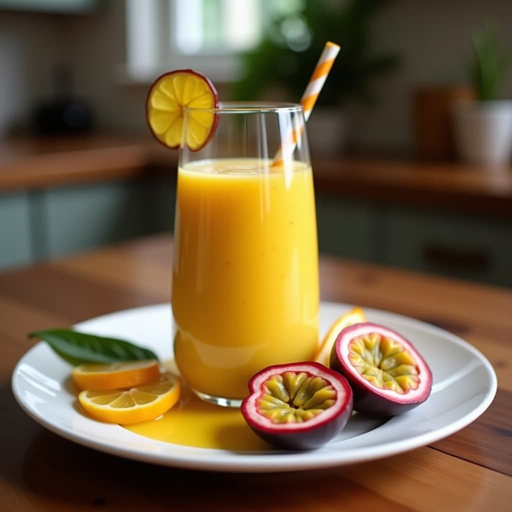Bebida de Baobab y Maracuyá con Agua de Coco: Smoothie Africano Energético