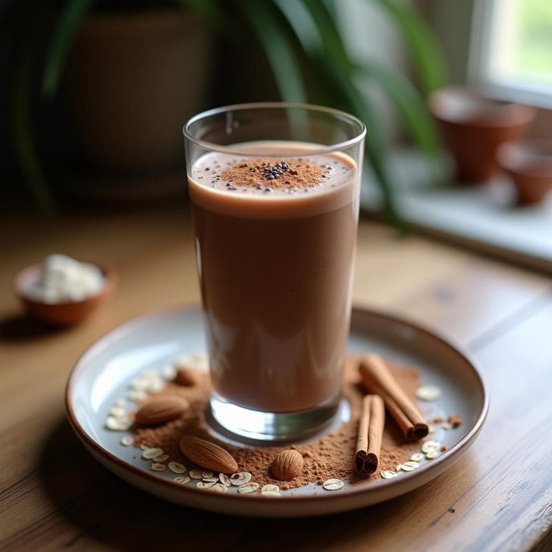 Bebida de Cacao y Avena: Batido Keto con Canela y Stevia para Energía Matutina