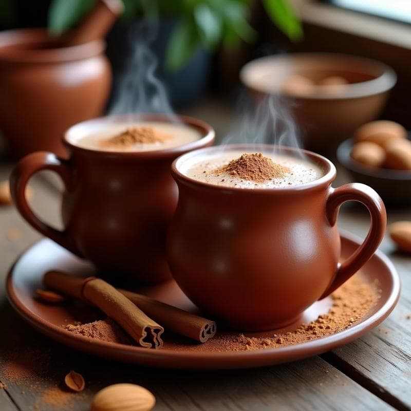 Bebida de Cacao con Chile, Canela y Leche de Almendras: Receta Mexicana Energizante y Antioxidante