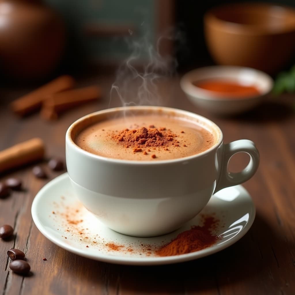 Bebida de Cacao con Chile y Canela: Latte Mexicano Animador y Sin Café