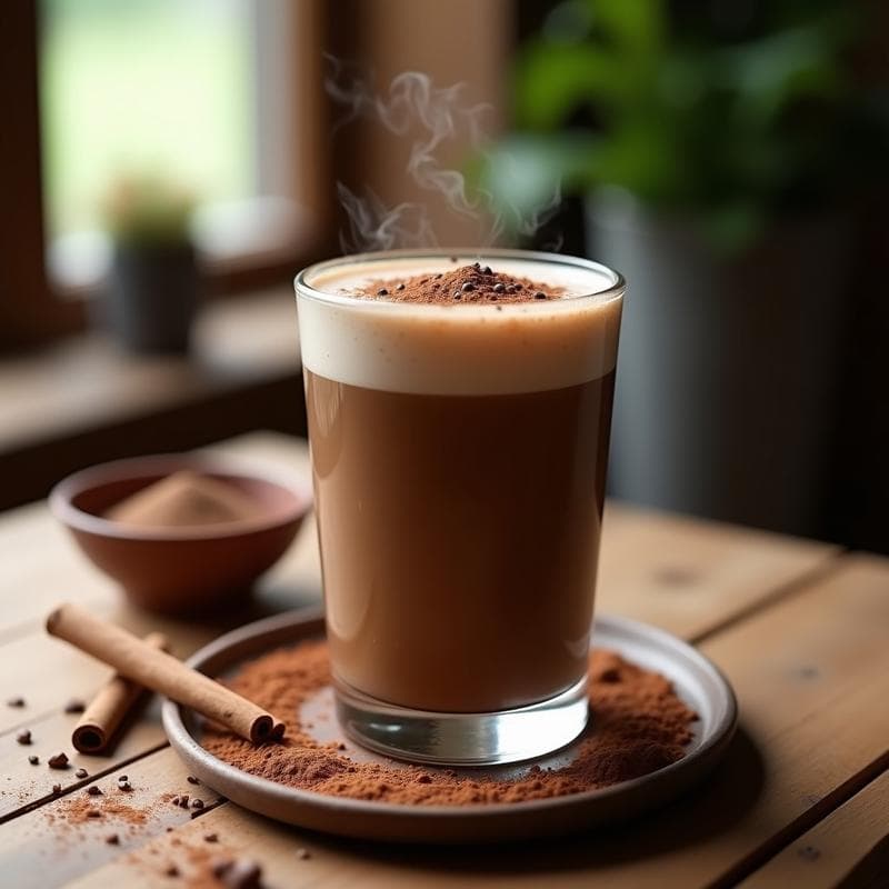 Bebida de Cacao y Maca con Canela: Energizante Natural Sin Azúcar y Vegano