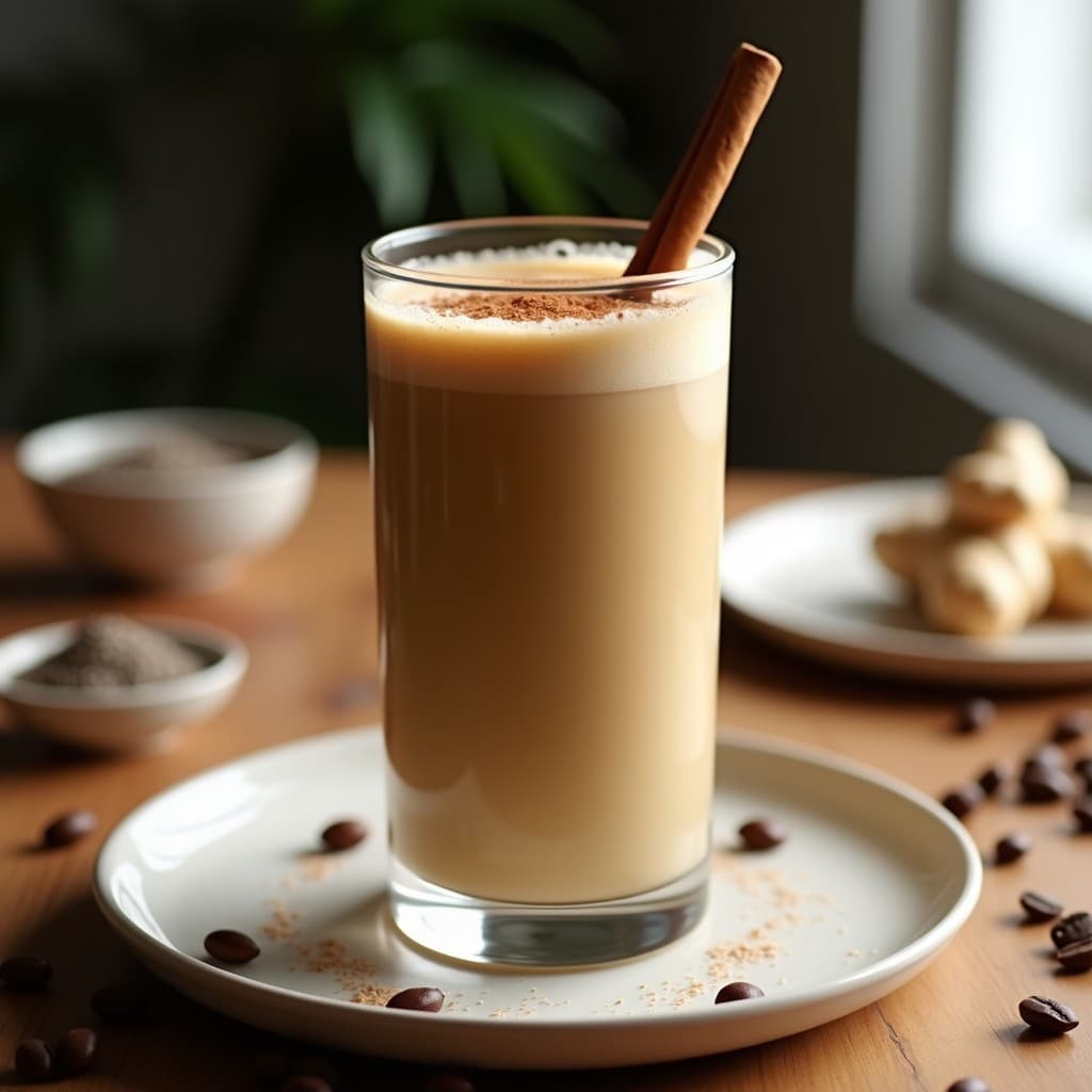 Bebida de Café y Avena Fermentada con Canela: Licuado Probiótico Energizante