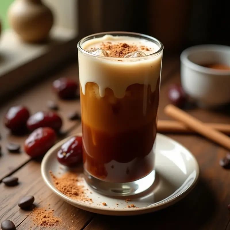 Bebida de Café con Especias de Baharat y Leche de Dátiles: Receta Emiratí Tradicional