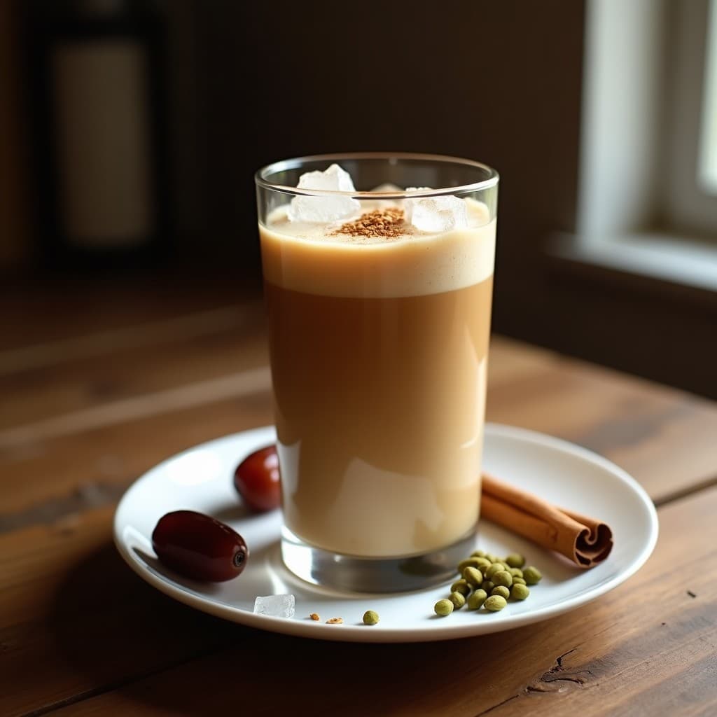 Bebida de Café y Dátiles con Especias de Cardamomo: Té Energizante Sin Lácteos y Natural