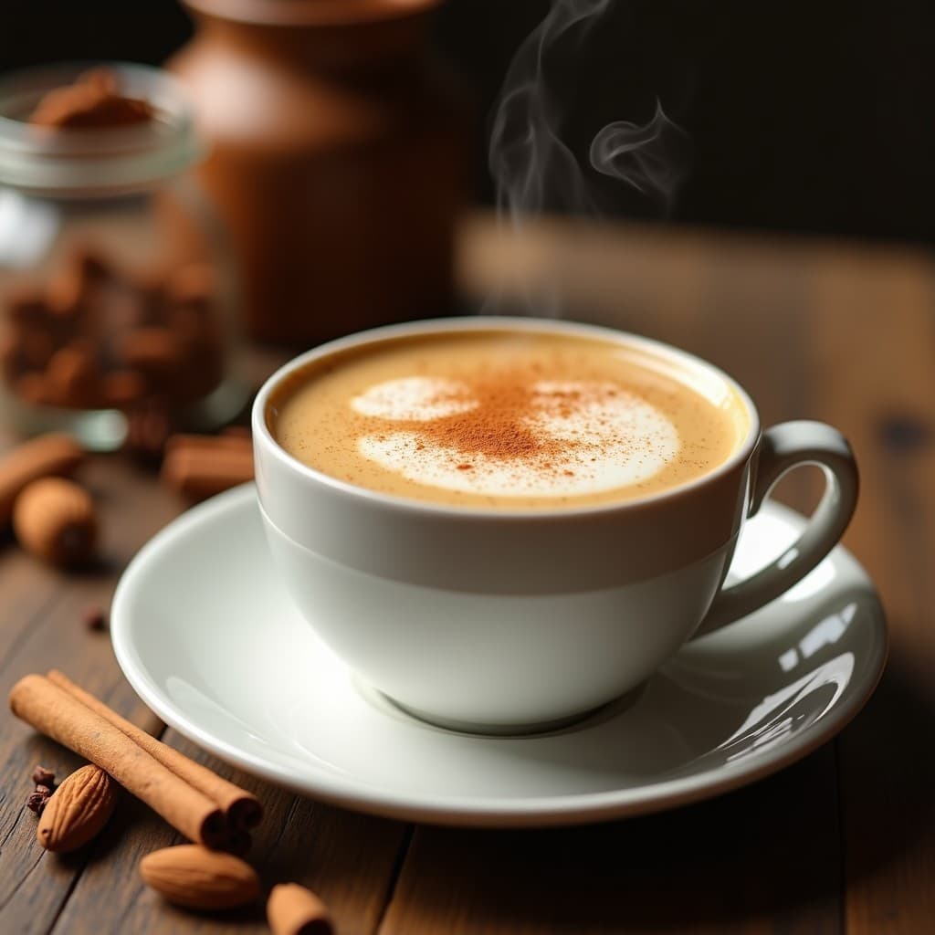 Bebida de Café con Especias y Leche de Almendras: Latte Iraquí Sin Lácteos