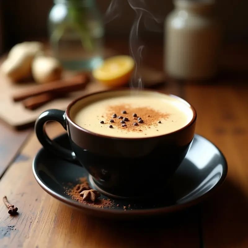 Bebida de Café con Especias y Leche de Avena: Receta Étnica Etíope Sin Lactosa