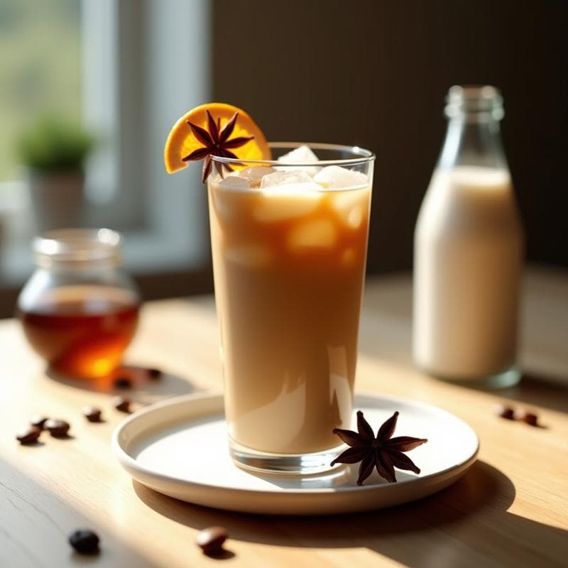 Bebida de Café Frío con Leche de Avena y Sirop de Dátil: Receta Vegana y Sin Azúcar Refrescante