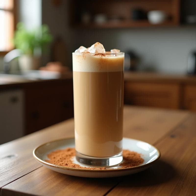 Bebida de Café Frío con Proteína de Guisante y Canela: Latte Vegano Post-Entreno