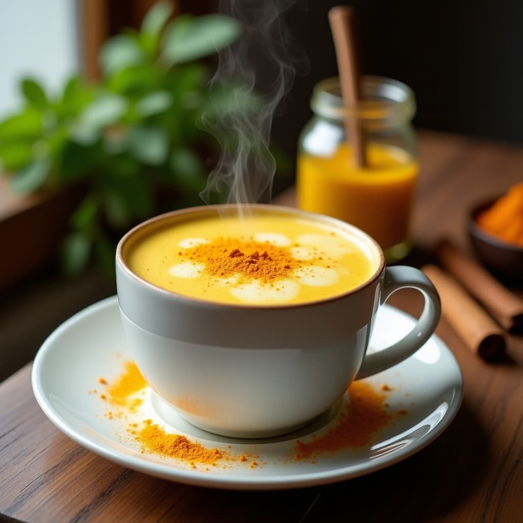 Bebida de Cúrcuma Latte con Pimienta de Cayena y Miel de Agave: Receta Ayurvédica Calmante