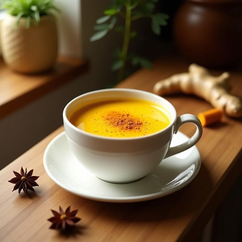 Bebida de Cúrcuma y Pimienta de Jamaica con Infusión de Lemongrass: Latte Antiinflamatorio en 5 Minutos