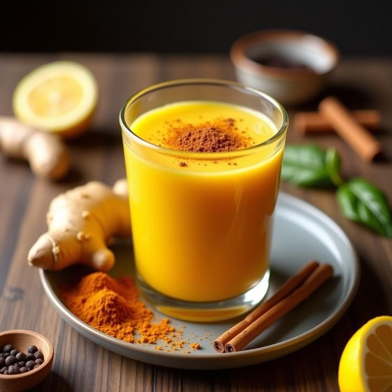 Bebida de Cúrcuma y Pimienta Negra con Jengibre: Tónico Antiinflamatorio en 5 Minutos