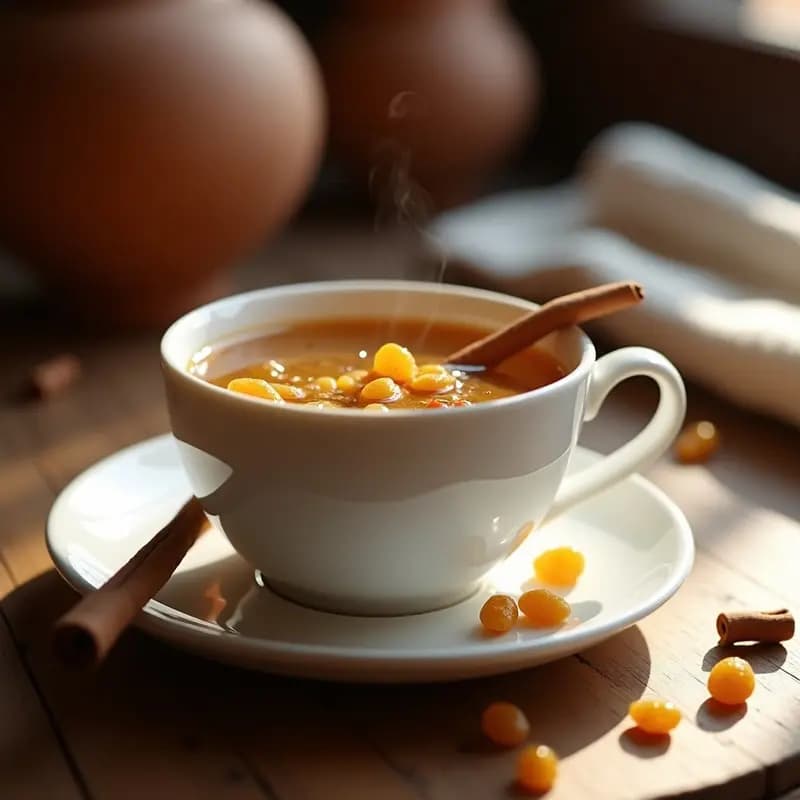 Bebida de Cuscus con Canela y Pasas: Infusión Marroquí Calmante y Digestiva