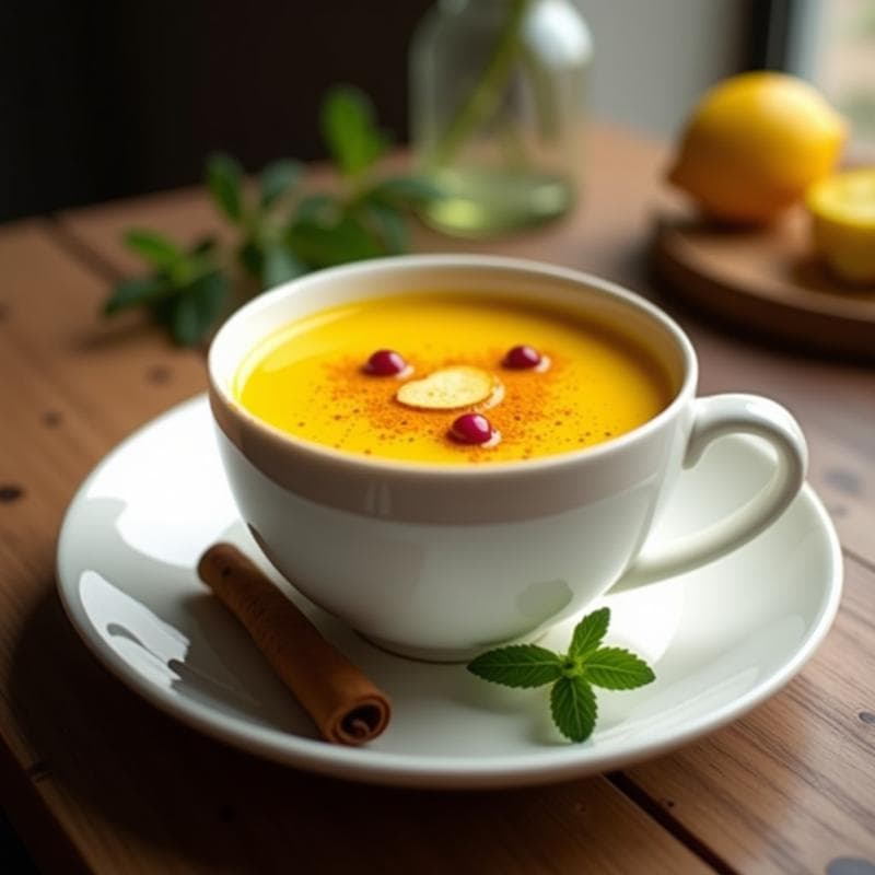 Bebida Dorada de Cúrcuma, Jengibre y Pimienta Rosa: Receta Antinflamatoria en 5 Minutos