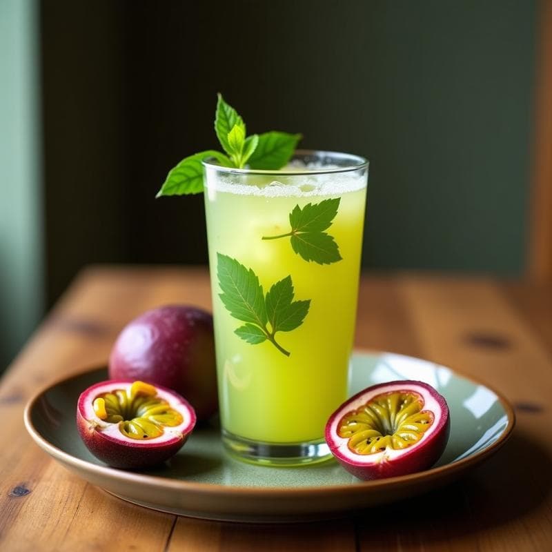 Bebida de Alga Espirulina y Maracuyá con Agua de Coco: Refresco Detox y Energético en 5 Minutos