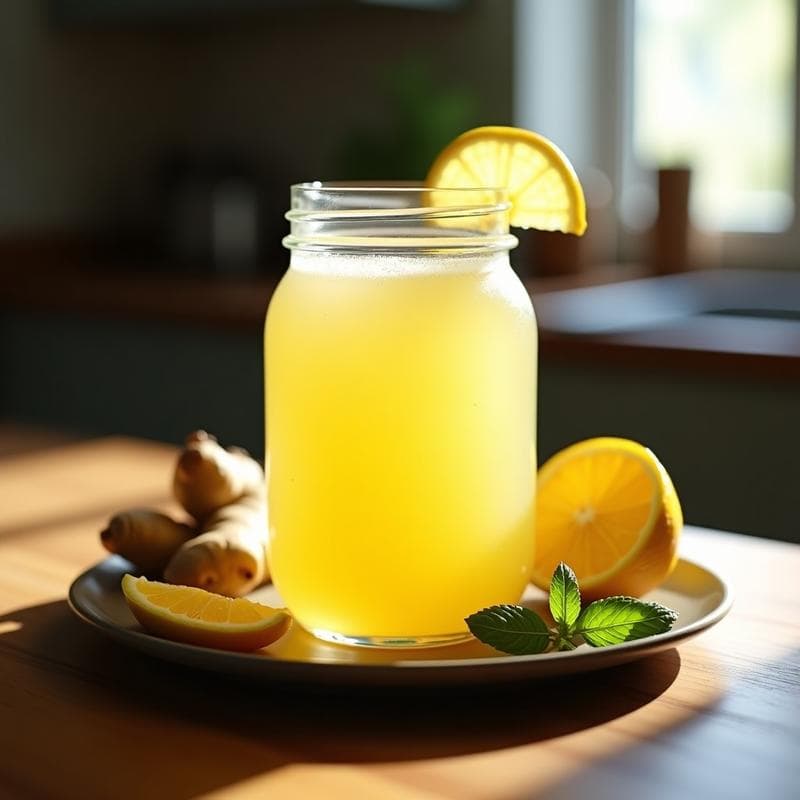 Bebida Fermentada de Jengibre y Limón (Ginger Bug): Receta Probiótica Casera Sin Alcohol