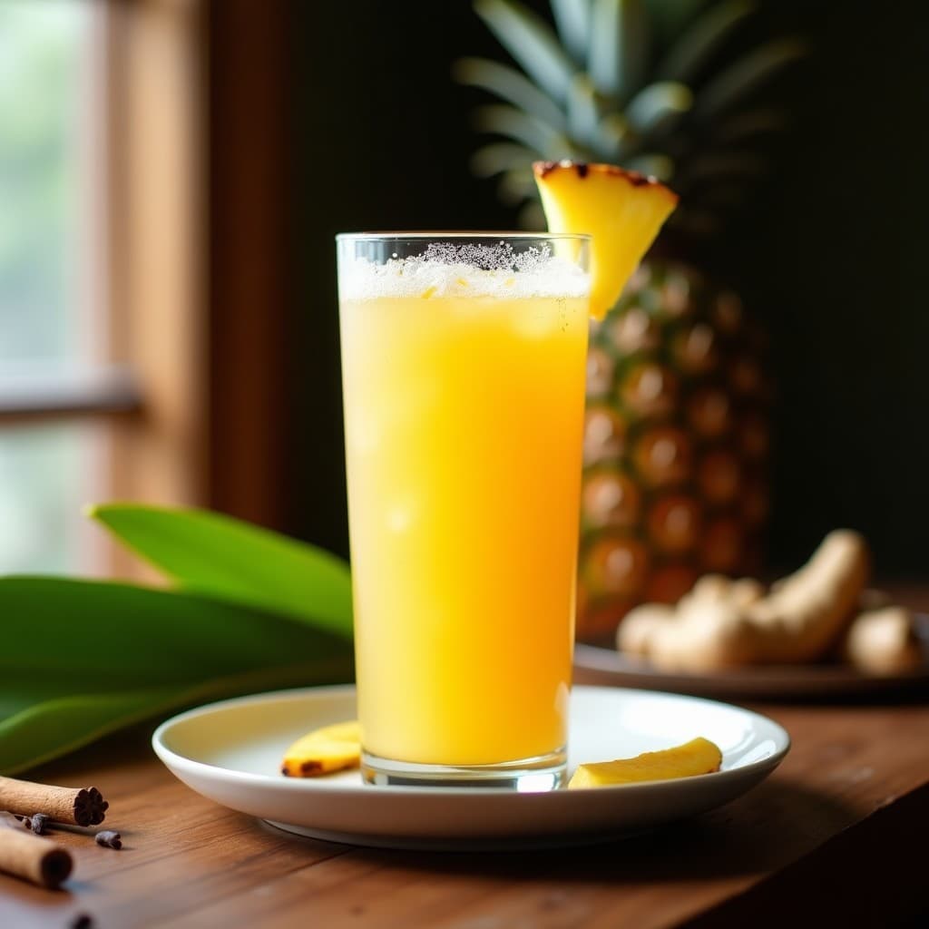 Bebida Fermentada de Piña y Jengibre: Tónico Procedente de Costa Rica