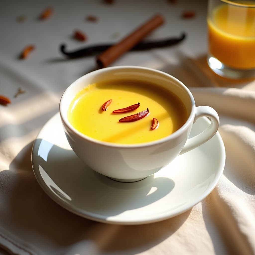 Bebida Caliente de Golden Milk con Pimienta Rosa y Vainilla: Receta Ayurvédica Sin Cafeína