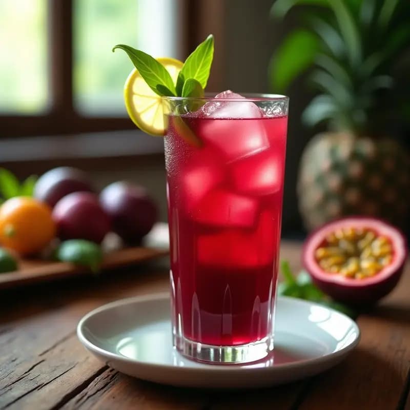 Bebida de Hibisco y Maracuyá: Agua Fresca Mexicana Antioxidante Sin Azúcar
