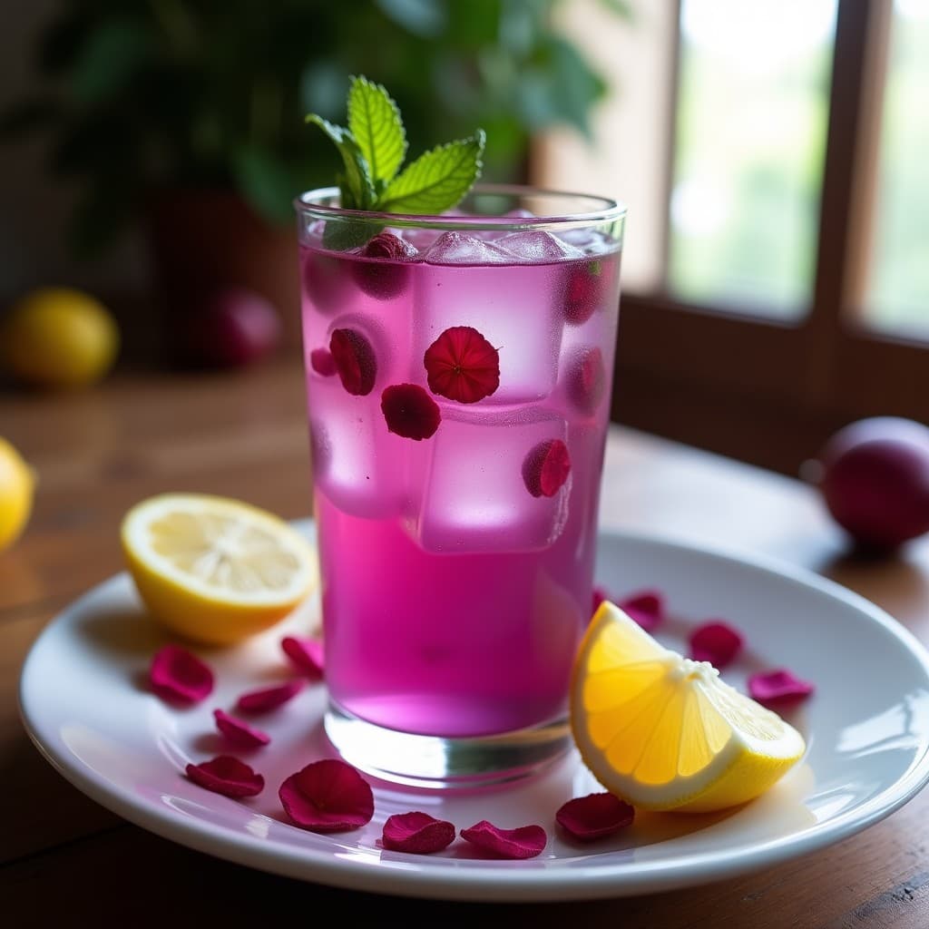 Bebida de Jabuticaba y Limón con Hielo de Rosas: Receta Brasilera Refrescante Sin Azúcar