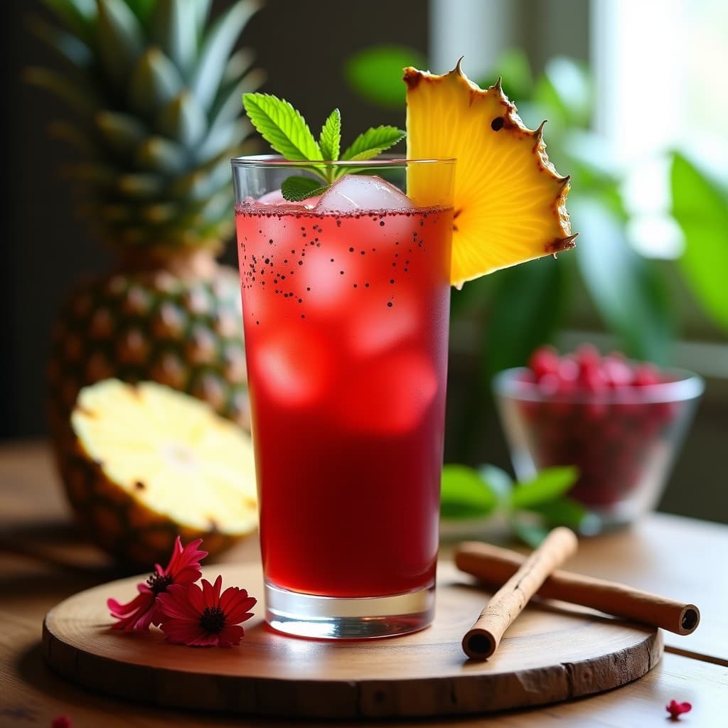 Bebida de Jamaica y Piña con Chía: Refresco Desintoxicante y Diurético Natural