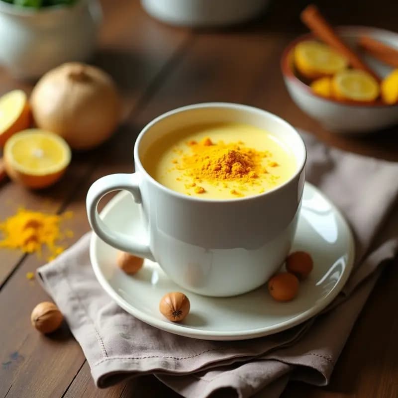 Beverage de Jengibre y Cúrcuma con Leche de Avellanas: Bebida Antiinflamatoria Vegana