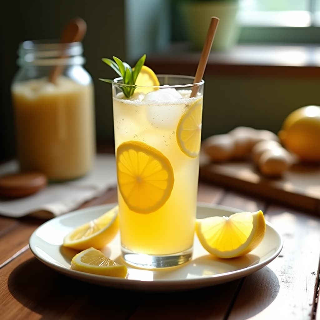 Bebida de Kéfir de Agua con Ginger y Limón: Probiótico Casero y Digestivo