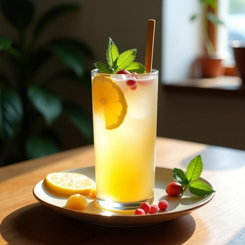 Bebida de Kéfir de Agua con Jengibre y Pimienta Rosa: Receta Probiótica y Detox