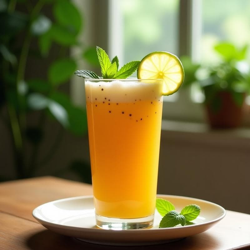 Bebida de Kéfir de Coconut con Mango y Semillas de Chía: Refresco Probiótico Tropical