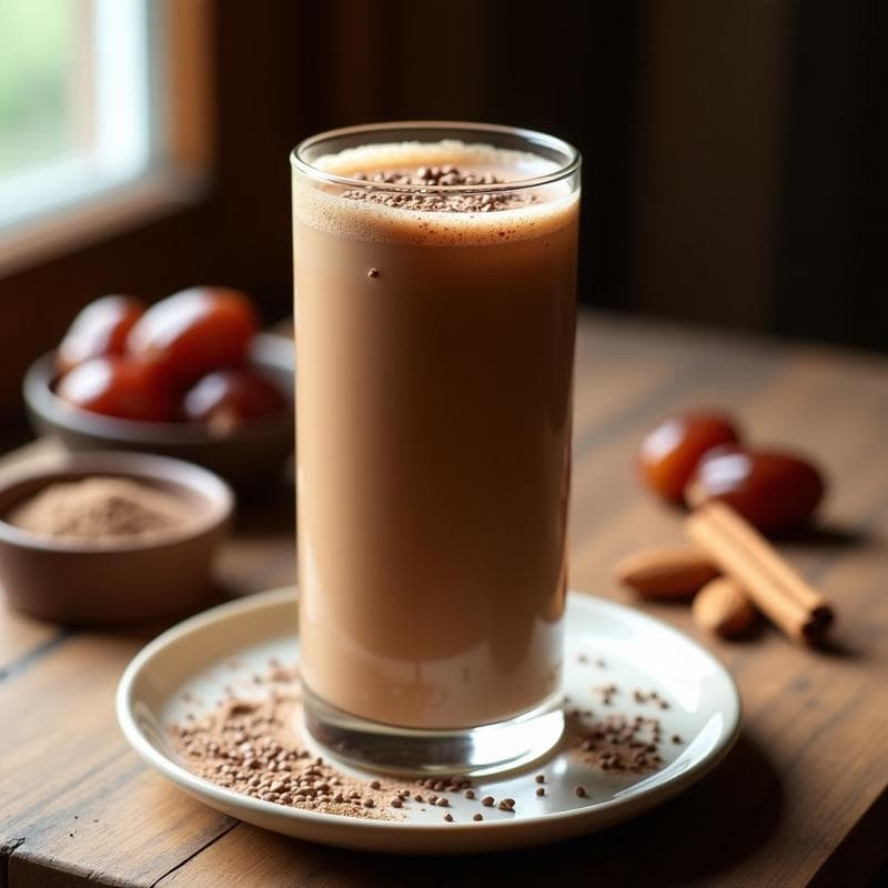 Bebida Energética de Maca y Cacao con Leche de Almendras: Receta Peruana Anti-Fatiga