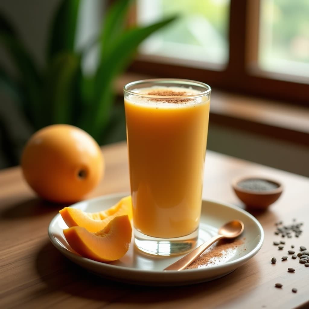 Bebida de Mamey con Avena y Canela: Batido Tropical Sin Lácteos para el Desayuno