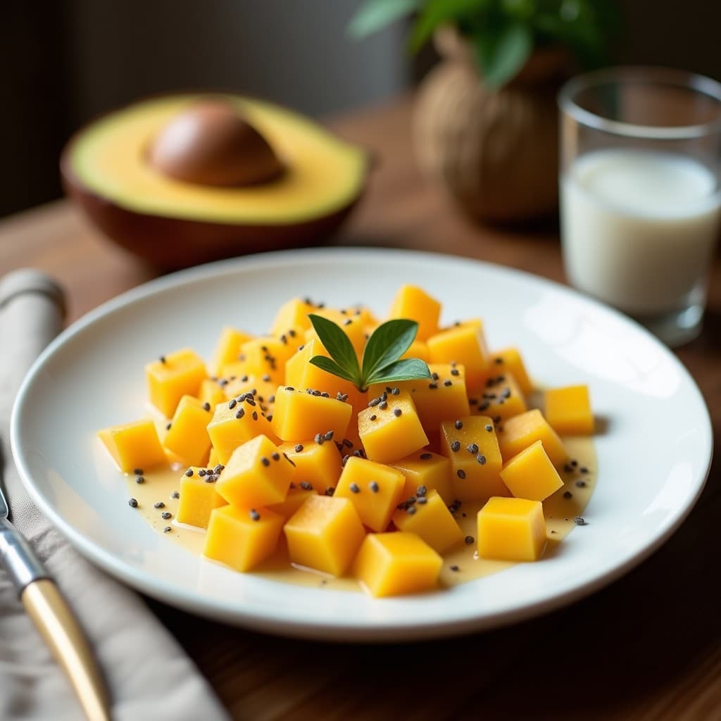 Bebida de Mango y Chía con Agua de Coco: Refresco Hidratante en 5 Minutos