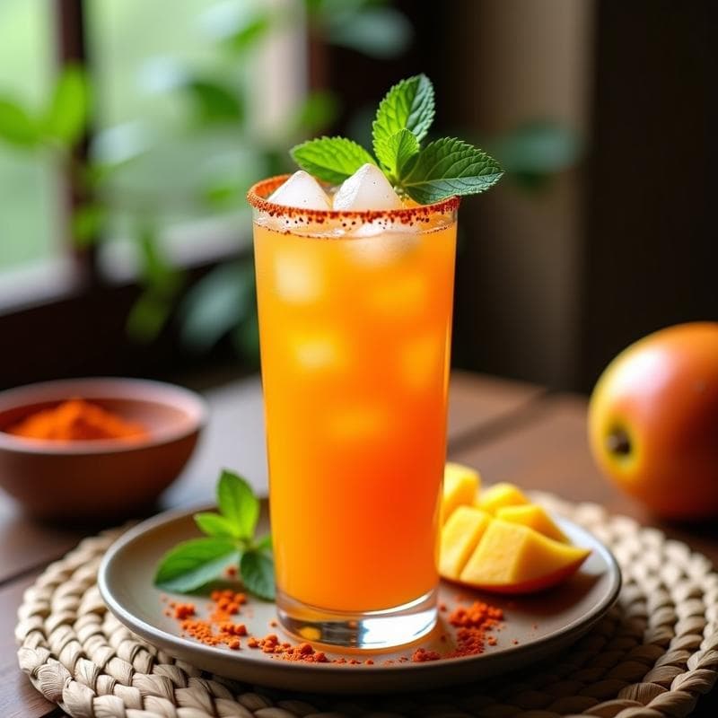 Bebida de Mango y Chile en Polvo: Receta Mexicana Refrescante y Picante