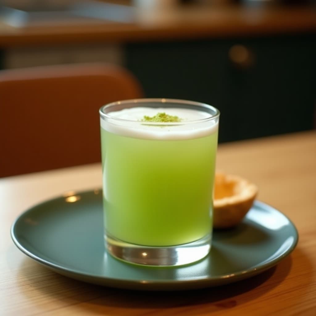 Bebida de Matcha con Agua de Coco y Jengibre: Energizante Verde Sin Cafeína