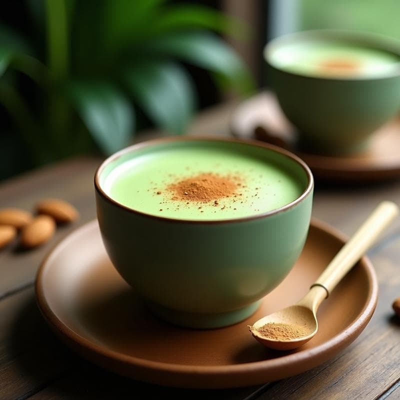 Bebida de Matcha y Leche de Almendras: Tónico Energético Japonés Sin Azúcar